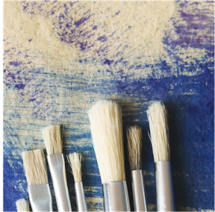 clean-brushes-on-pained-paper